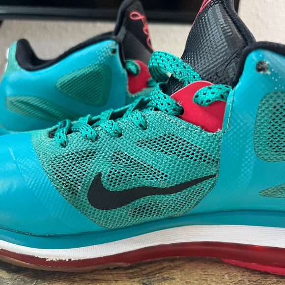 Nike LeBron 9 Low Liverpool Teal/Red Basketball Shoes Size 8 - Picture 13 of 13